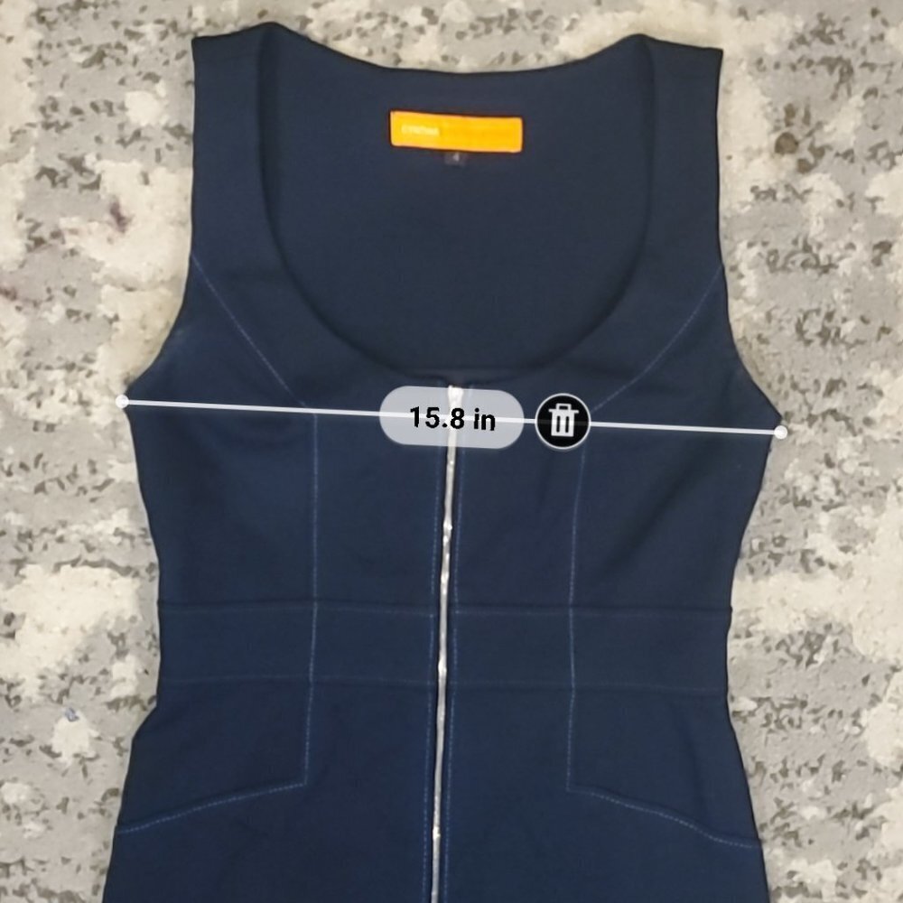Cynthia Steffe Blue Zipup Dress || sz Small || EUC - Picture 13 of 14